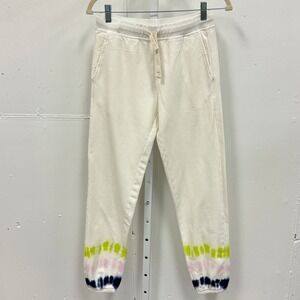 Electric & Rose Anthropologie Women's Tie Dye Jogger Sweatpants Off White Small‎